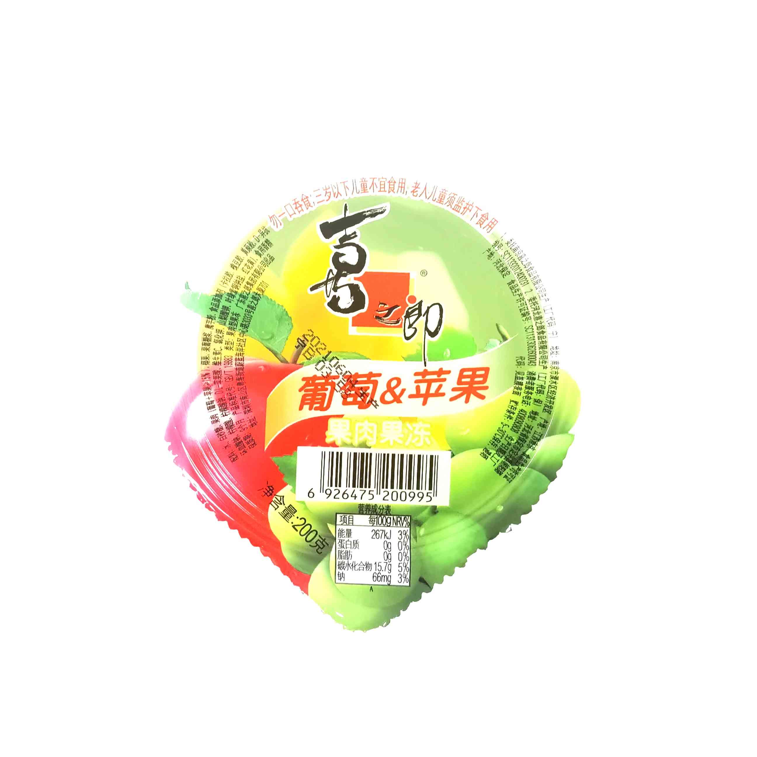 H360512喜之郎果冻200g葡萄和苹果