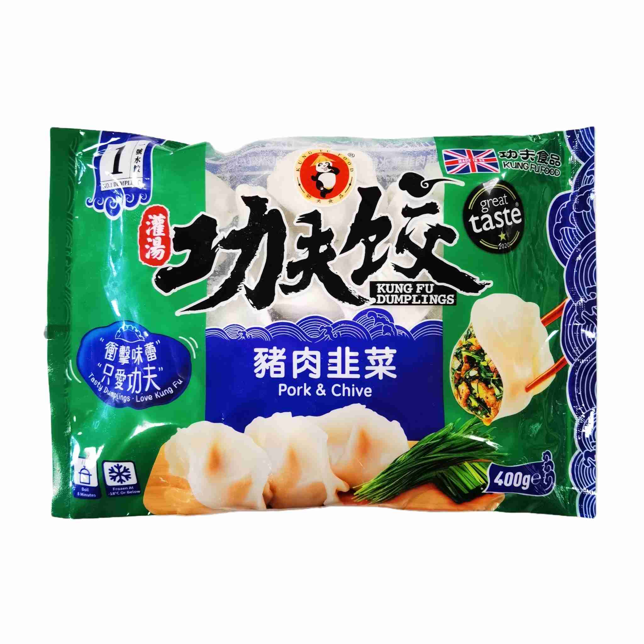 H360813功夫猪肉韭菜饺子400g（水饺）