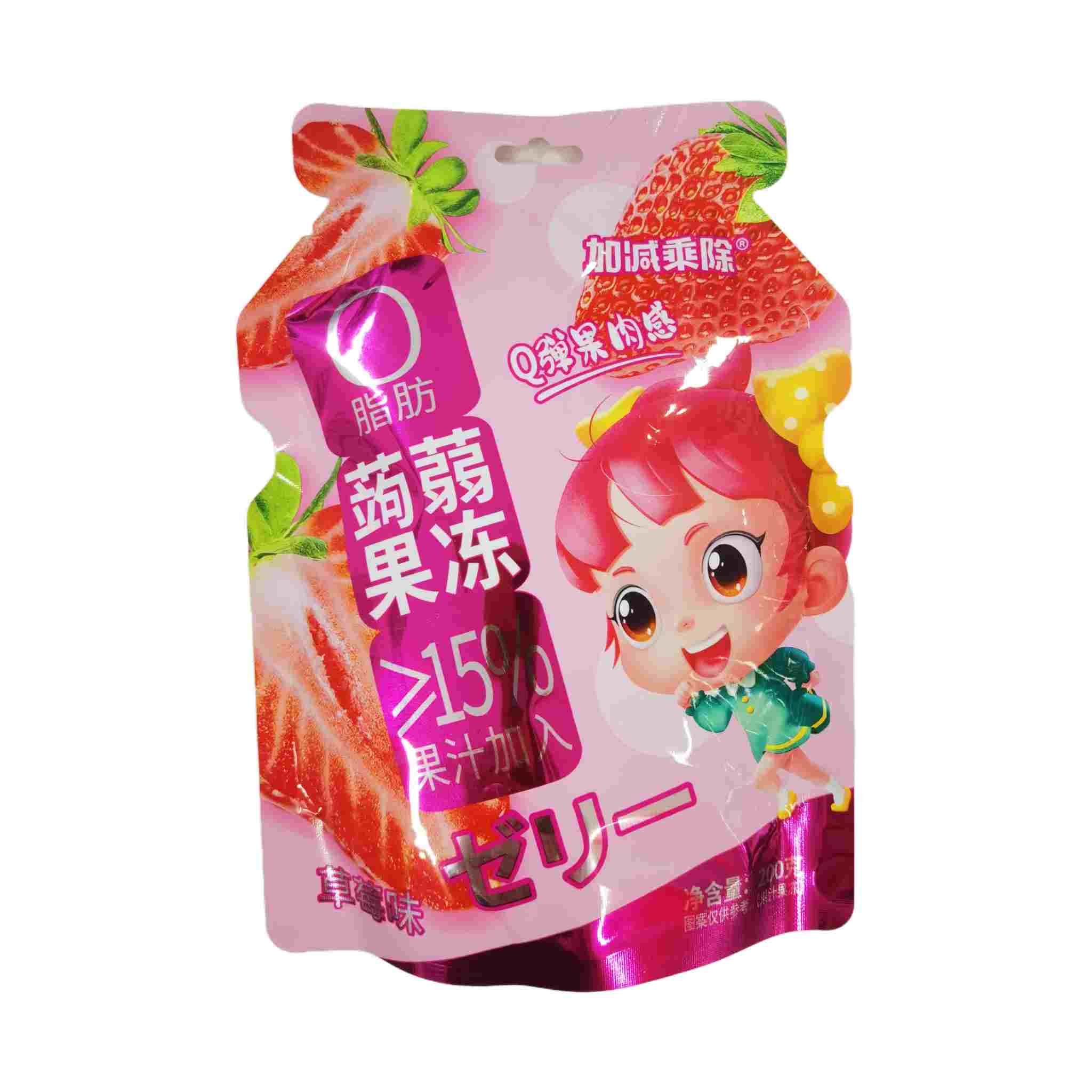 H360116加减乘除蒟蒻果冻200g（草莓原浆+果汁）