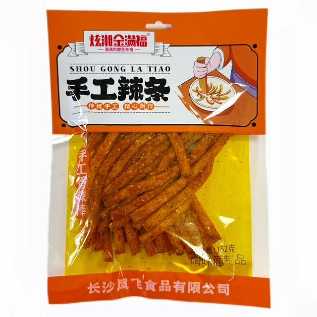 H360408炫湘金满福手工香辣棒152g(辣条）