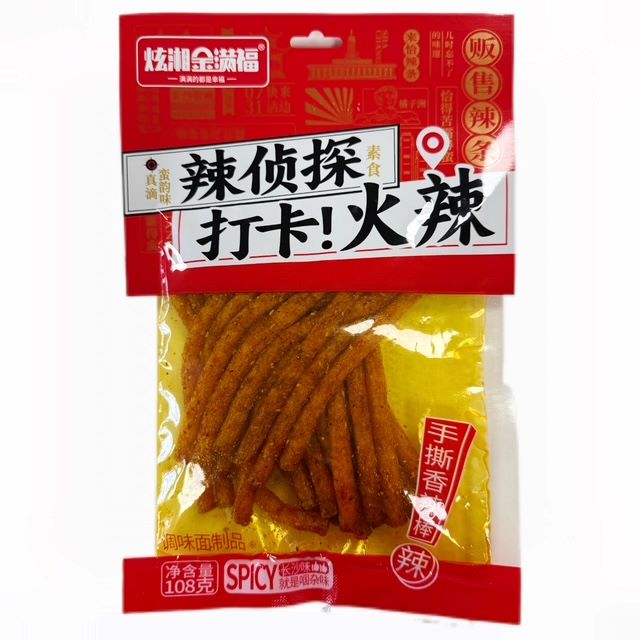 H360408炫湘金满福手撕香辣棒152g(辣条）