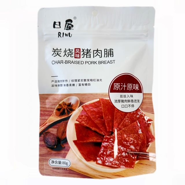 H360601日屋炭烧猪肉脯80g 原味