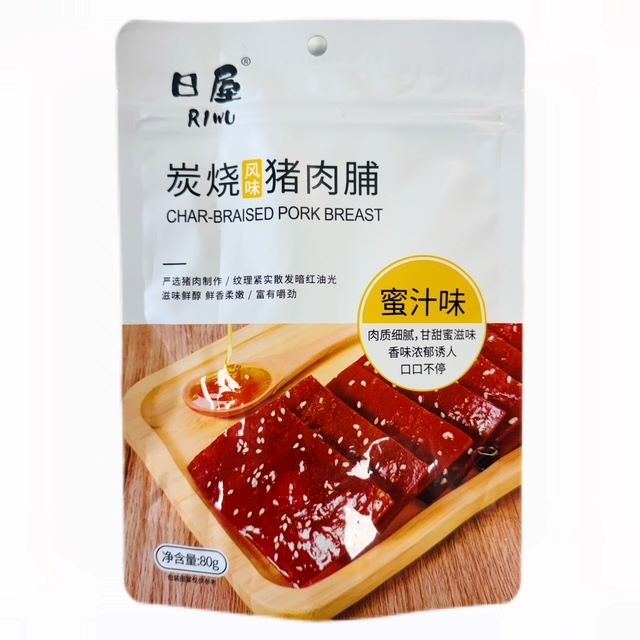 H360601日屋炭烧猪肉脯80g 蜜汁味