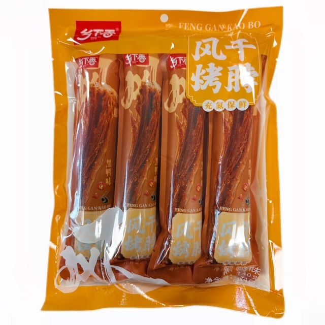 H360510乡下香风干鸭脖140g 黑鸭味