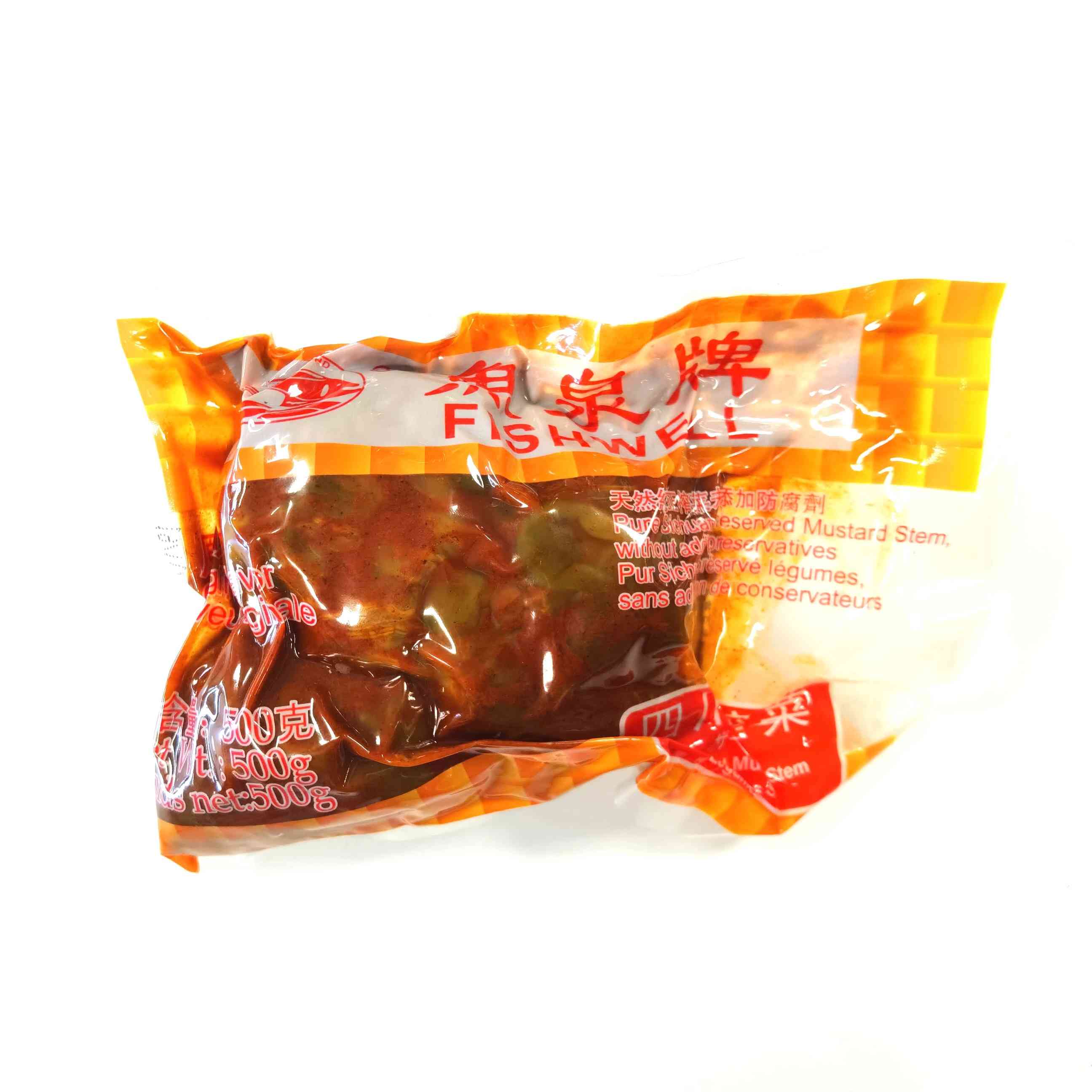 H360630鱼泉榨菜块500g原味