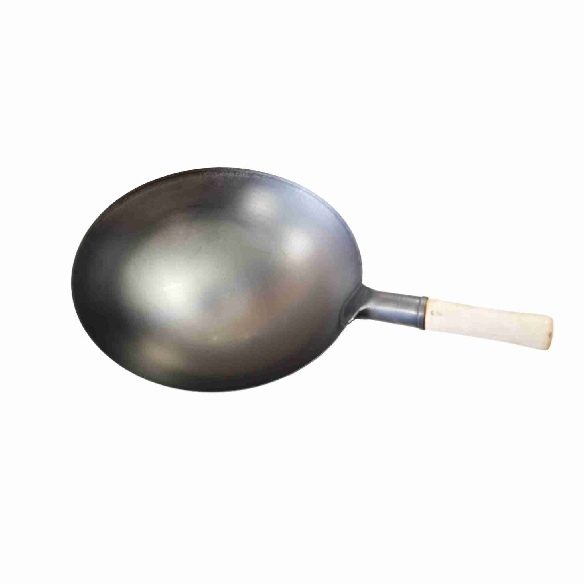 高级单柄圆底炒锅34cm(加厚黑钢)