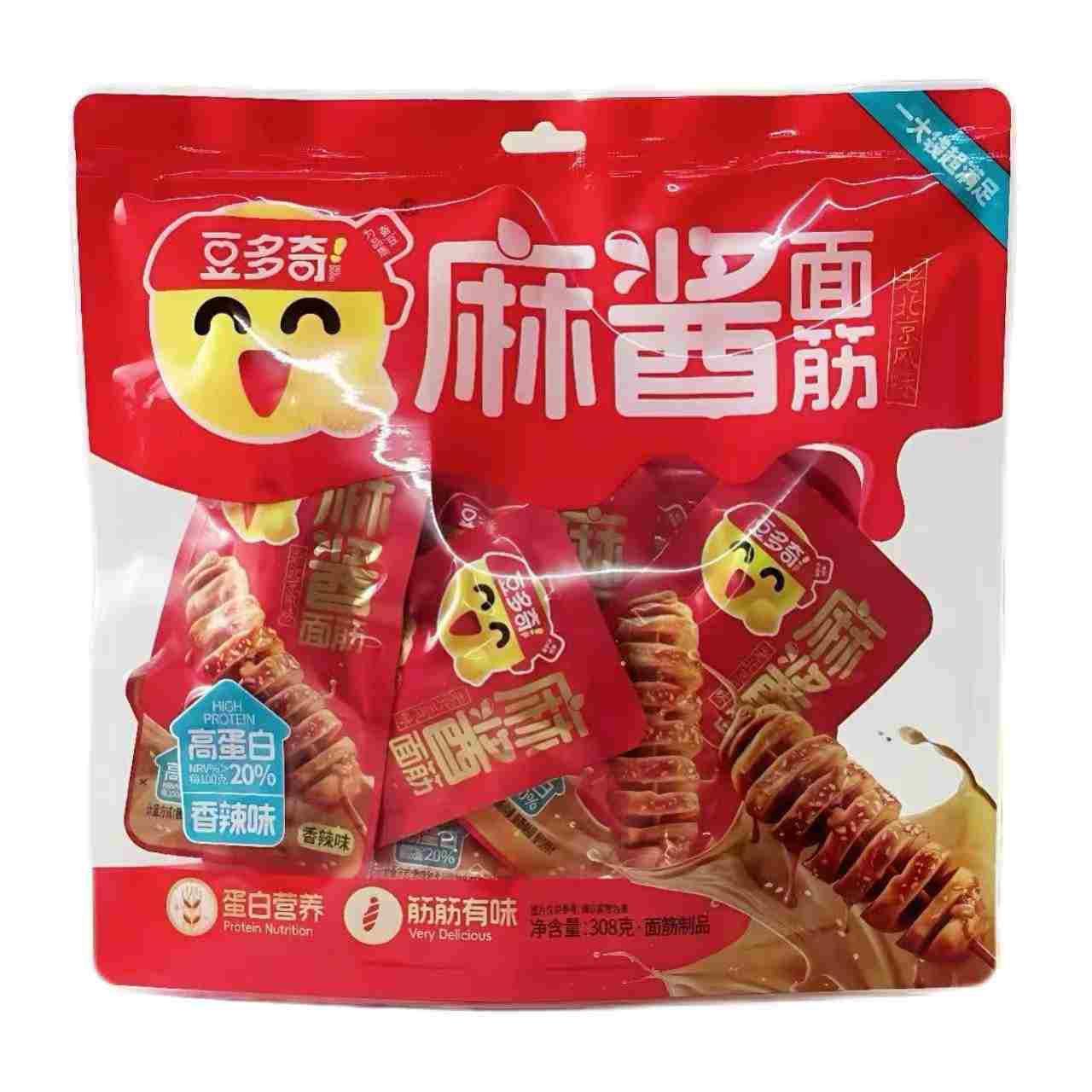 H360512豆多奇麻酱面筋308g 香辣味